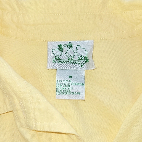 Vtg Quaker Factory Embellished Floral Button-Up Top Fall Gift Retro Spring Work - Picture 7 of 7